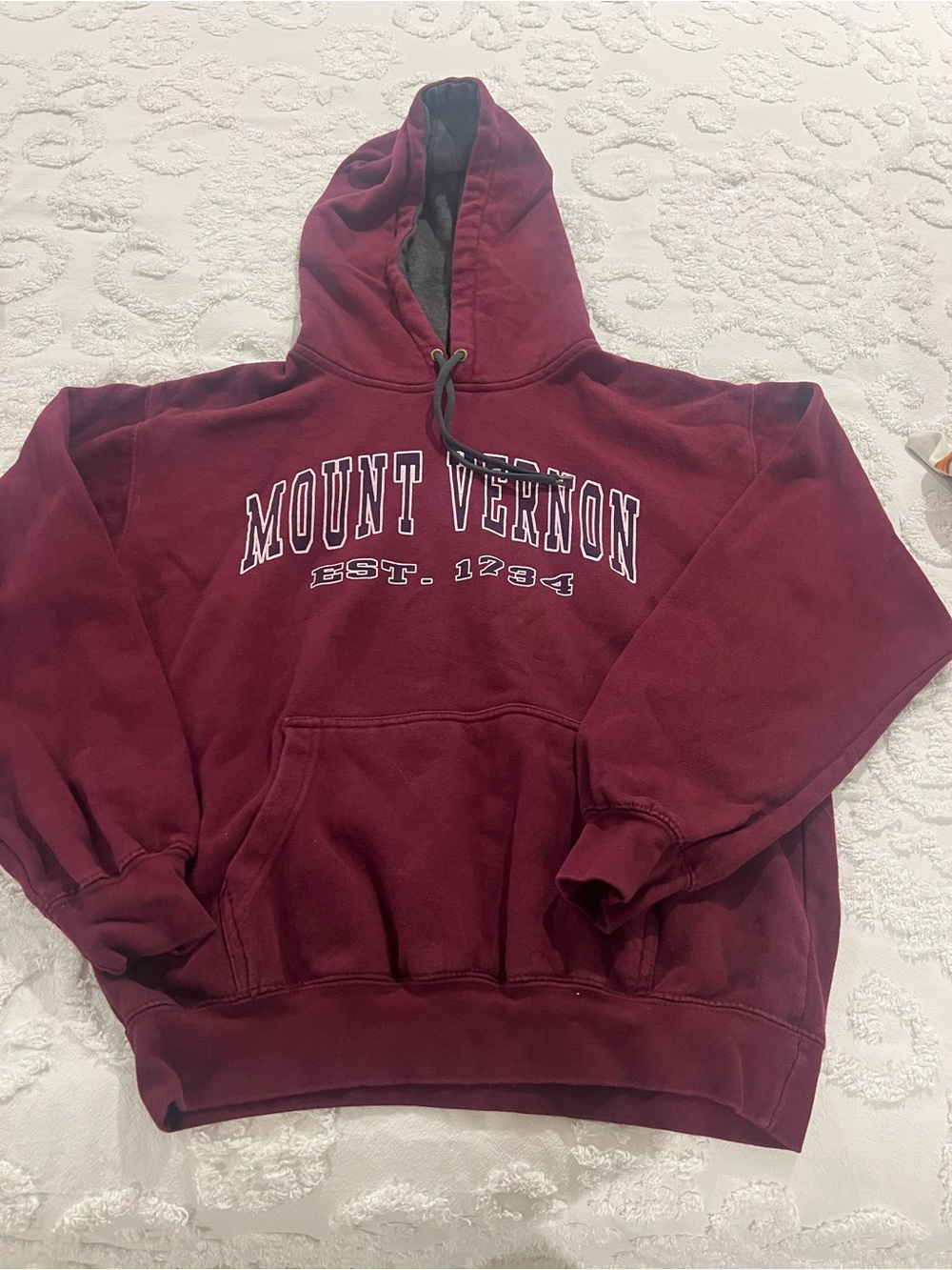 Mount Vernon Maroon Hooded Sweatshirt